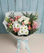 Букет цветов из:  Розы, Лизиантусы и Хризантемы #REPLACE_PRED# Айдарово