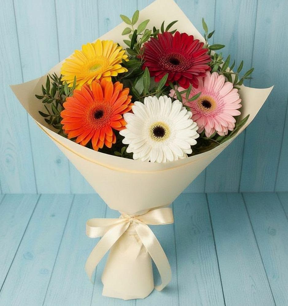 Букет цветов из: Герберы в Айдарово