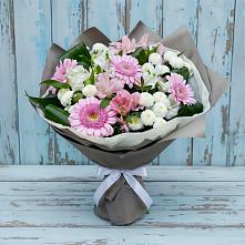 Букет цветов из:  Герберы, Альстромерии и Хризантемы в Айдарово