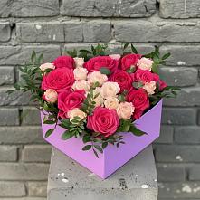 Цветочная композиция из Розы в коробке в Айдарово