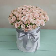 Цветочная композиция из Розы в шляпной коробке #REPLACE_PRED# Айдарово