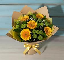 Букет цветов из:  Герберы и Хризантемы в Айдарово