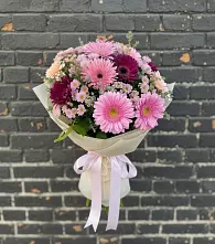 Букет цветов из:  Герберы и Хризантемы в Айдарово