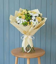 Букет цветов из:  Хризантемы и Розы в Айдарово