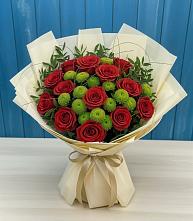 Букет цветов из:  Розы и Хризантемы в Айдарово