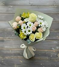 Букет цветов из:  Альстромерии, Розы и Хризантемы #REPLACE_PRED# Айдарово