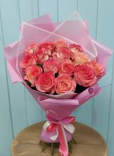 Букет 15 Розовых роз Равель в Айдарово